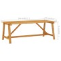 Garden dining table solid acacia wood 206x100x74 cm by vidaXL, Garden tables - Ref: Foro24-312407, Price: 310,27 €, Discount: %