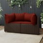 Garden corner sofas with cushions 2 units brown synthetic rattan by vidaXL, Outdoor sofas - Ref: Foro24-319822, Price: 150,61...