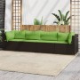 4-teiliges Gartenmöbel-Set und Kissen Kunstrattan braun von vidaXL, Outdoor-Sofas - Ref: Foro24-319832, Preis: 298,60 €, Raba...