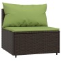 4-teiliges Gartenmöbel-Set und Kissen Kunstrattan braun von vidaXL, Outdoor-Sofas - Ref: Foro24-319832, Preis: 298,60 €, Raba...