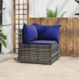 Garten-Ecksofa mit grauen synthetischen Rattankissen von vidaXL, Outdoor-Sofas - Ref: Foro24-319841, Preis: 52,97 €, Rabatt: %