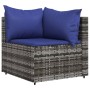 3-piece garden furniture set and gray synthetic rattan cushions by vidaXL, Outdoor sofas - Ref: Foro24-319843, Price: 122,08 ...