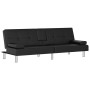 Schlafsofa mit Getränkehalter aus schwarzem Kunstleder von vidaXL, Sofas - Ref: Foro24-351926, Preis: 266,41 €, Rabatt: %