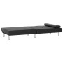 Sofá cama con portavasos cuero sintético negro de vidaXL, Sofás - Ref: Foro24-351926, Precio: 266,41 €, Descuento: %