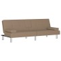 Cappuccino synthetic leather sofa bed with cup holder by vidaXL, Sofas - Ref: Foro24-351929, Price: 267,97 €, Discount: %