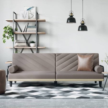 Schlafsofa mit Armlehnen aus taupegrauem Stoff von vidaXL, Sofas - Ref: Foro24-351936, Preis: 249,61 €, Rabatt: %