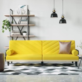 Sofa bed with armrests light yellow fabric by vidaXL, Sofas - Ref: Foro24-351935, Price: 234,99 €, Discount: %