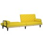 Sofá cama con reposabrazos tela amarillo claro de vidaXL, Sofás - Ref: Foro24-351935, Precio: 234,99 €, Descuento: %