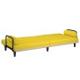 Sofá cama con reposabrazos tela amarillo claro de vidaXL, Sofás - Ref: Foro24-351935, Precio: 234,99 €, Descuento: %