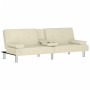 Cremefarbenes Schlafsofa aus Kunstleder mit Getränkehalter von vidaXL, Sofas - Ref: Foro24-351927, Preis: 268,28 €, Rabatt: %