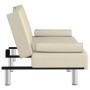 Cream synthetic leather sofa bed with cup holder by vidaXL, Sofas - Ref: Foro24-351927, Price: 268,99 €, Discount: %