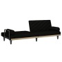 Sofá cama con reposabrazos tela negro de vidaXL, Sofás - Ref: Foro24-351933, Precio: 237,99 €, Descuento: %