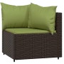 Garten-Ecksofas mit Kissen, 2 Einheiten, braunes synthetisches Rattan von vidaXL, Outdoor-Sofas - Ref: Foro24-319838, Preis: ...