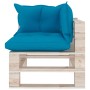 Pallet garden corner sofa with pine wood cushions by vidaXL, Outdoor sofas - Ref: Foro24-3066060, Price: 106,60 €, Discount: %