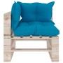 Pallet garden corner sofa with pine wood cushions by vidaXL, Outdoor sofas - Ref: Foro24-3066060, Price: 106,60 €, Discount: %