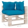 Gartenecksofa aus Paletten mit Kissen aus Kiefernholz von vidaXL, Outdoor-Sofas - Ref: Foro24-3066060, Preis: 106,60 €, Rabat...