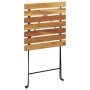 Mesa de cafetería plegable teca maciza y acero 55x54x71 cm de vidaXL, Mesas de jardín - Ref: Foro24-319978, Precio: 76,06 €, ...