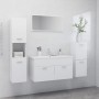 White engineered wood bathroom furniture set by vidaXL, Bathroom furniture - Ref: Foro24-3070928, Price: 173,31 €, Discount: %