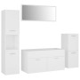 White engineered wood bathroom furniture set by vidaXL, Bathroom furniture - Ref: Foro24-3070928, Price: 173,31 €, Discount: %