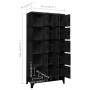 Black steel locker 90x40x180 cm by vidaXL, Lockers and storage cabinets - Ref: Foro24-339822, Price: 466,70 €, Discount: %