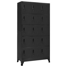 Anthracite gray steel locker 90x40x180 cm by vidaXL, Lockers and storage cabinets - Ref: Foro24-339823, Price: 327,84 €, Disc...