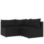 3-teiliges Gartenmöbel-Set und schwarze synthetische Rattankissen von vidaXL, Outdoor-Sofas - Ref: Foro24-319780, Preis: 220,...