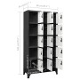 Anthracite gray and white steel locker 90x40x180 cm by vidaXL, Lockers and storage cabinets - Ref: Foro24-339824, Price: 327,...