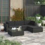 Set muebles de jardín y cojines 5 piezas ratán sintético negro de vidaXL, Conjuntos de jardín - Ref: Foro24-46753, Precio: 40...