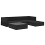 Set muebles de jardín y cojines 5 piezas ratán sintético negro de vidaXL, Conjuntos de jardín - Ref: Foro24-46753, Precio: 40...