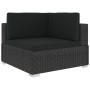 Set muebles de jardín y cojines 5 piezas ratán sintético negro de vidaXL, Conjuntos de jardín - Ref: Foro24-46753, Precio: 40...