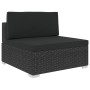 Set muebles de jardín y cojines 5 piezas ratán sintético negro de vidaXL, Conjuntos de jardín - Ref: Foro24-46753, Precio: 40...