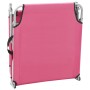 Tumbona plegable de acero y tela rosa de vidaXL, Tumbonas - Ref: Foro24-310330, Precio: 58,65 €, Descuento: %