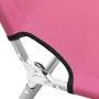 Tumbona plegable de acero y tela rosa de vidaXL, Tumbonas - Ref: Foro24-310330, Precio: 58,65 €, Descuento: %