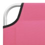 Tumbona plegable de acero y tela rosa de vidaXL, Tumbonas - Ref: Foro24-310330, Precio: 58,65 €, Descuento: %