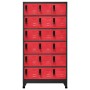 Anthracite gray and red steel locker 90x40x180 cm by vidaXL, Lockers and storage cabinets - Ref: Foro24-339833, Price: 350,84...