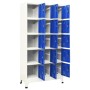 Grauer und blauer Stahlschrank 90x40x180 cm von vidaXL, Schließfächer und Lagerschränke - Ref: Foro24-339826, Preis: 322,28 €...