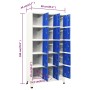 Steel gray and blue locker 90x40x180 cm by vidaXL, Lockers and storage cabinets - Ref: Foro24-339826, Price: 310,99 €, Discou...