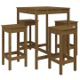 High garden table and stools 5 pieces honey brown pine wood by vidaXL, Garden sets - Ref: Foro24-3154733, Price: 220,14 €, Di...