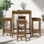 High garden table and stools 5 pieces honey brown pine wood by vidaXL, Garden sets - Ref: Foro24-3154733, Price: 220,14 €, Di...