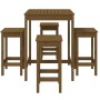 High garden table and stools 5 pieces honey brown pine wood by vidaXL, Garden sets - Ref: Foro24-3154733, Price: 220,14 €, Di...