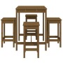 High garden table and stools 5 pieces honey brown pine wood by vidaXL, Garden sets - Ref: Foro24-3154733, Price: 220,14 €, Di...