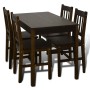 Mesa de comedor y 4 sillas madera marrón de vidaXL, muebles para cocinas y comedores - Ref: Foro24-241221, Precio: 258,65 €, ...