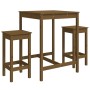 Garden table and high stools 3 pieces honey brown pine wood by vidaXL, Garden sets - Ref: Foro24-3154728, Price: 162,22 €, Di...