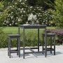 3-piece gray pine wood garden table and high stools set by vidaXL, Garden sets - Ref: Foro24-3154727, Price: 160,12 €, Discou...