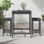 3-piece gray pine wood garden table and high stools set by vidaXL, Garden sets - Ref: Foro24-3154727, Price: 160,12 €, Discou...