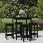 Set de mesa y taburetes altos jardín 5 piezas madera pino negro de vidaXL, Conjuntos de jardín - Ref: Foro24-3154734, Precio:...