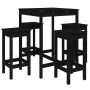 Set de mesa y taburetes altos jardín 5 piezas madera pino negro de vidaXL, Conjuntos de jardín - Ref: Foro24-3154734, Precio:...