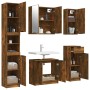 Set muebles de baño 5 piezas madera contrachapada roble ahumado de vidaXL, Muebles de baño - Ref: Foro24-3115857, Precio: 289...