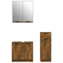 3-piece bathroom furniture set smoked oak plywood by vidaXL, Bathroom furniture - Ref: Foro24-3115873, Price: 176,07 €, Disco...