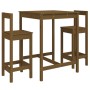 Garden table and high stools 3 pieces honey brown pine wood by vidaXL, Garden sets - Ref: Foro24-3154738, Price: 176,59 €, Di...